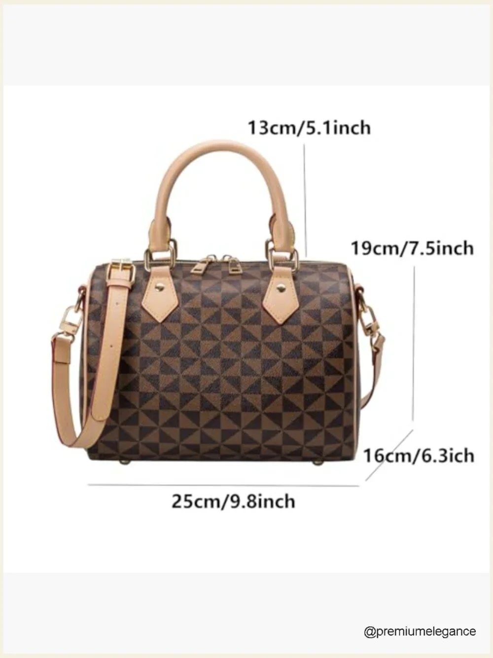 Large Vegan Leather Satchel Crossbody Bag Top Handle Purse Women
